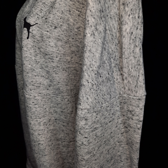 VS PINK Varsity Half-Zip Sweatshirt Gray SZ Small - Picture 3 of 9